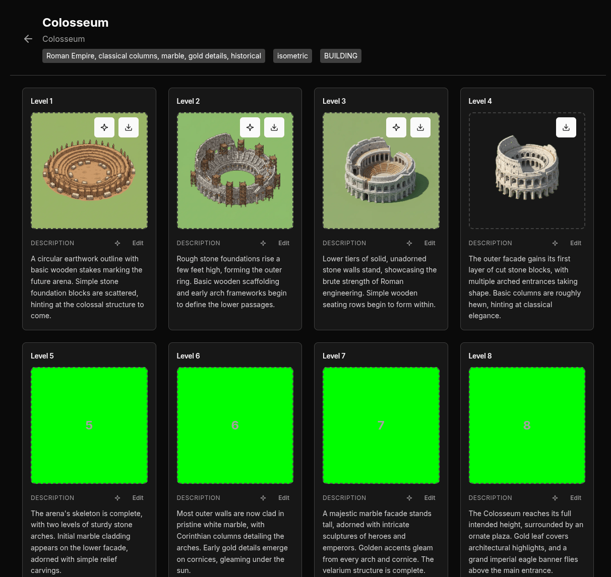 From sketch to level 10 in minutes